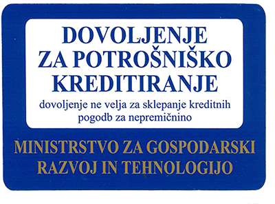 Potrošniško kreditiranje dovoljeno